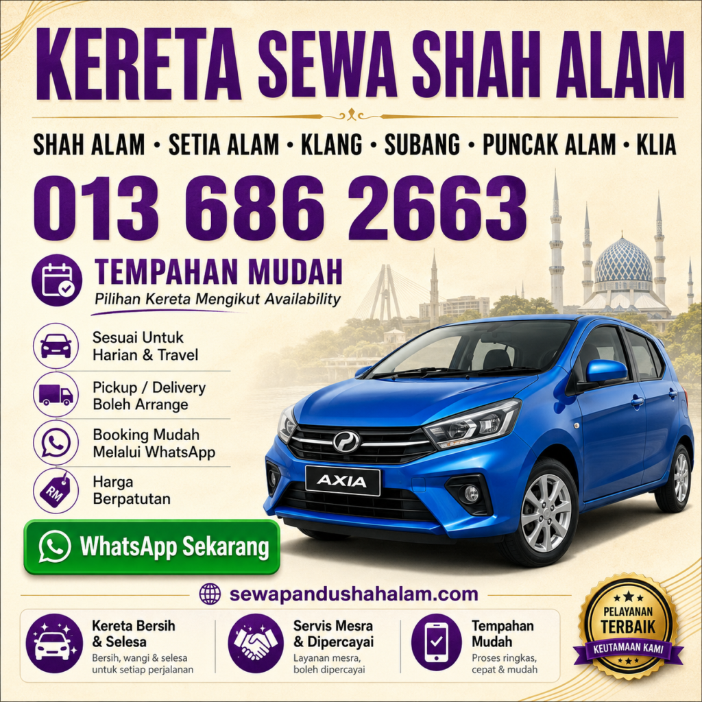 kereta sewa Shah Alam Seksyen 17